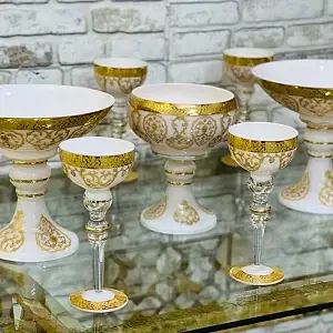 Selçuklu Krem Altın 12 Parça Set
