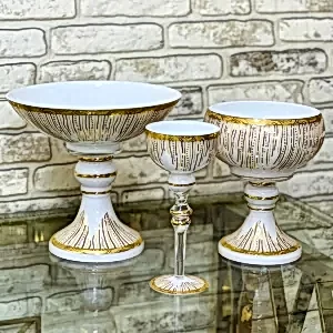 Çizgi Beyaz Altın Set